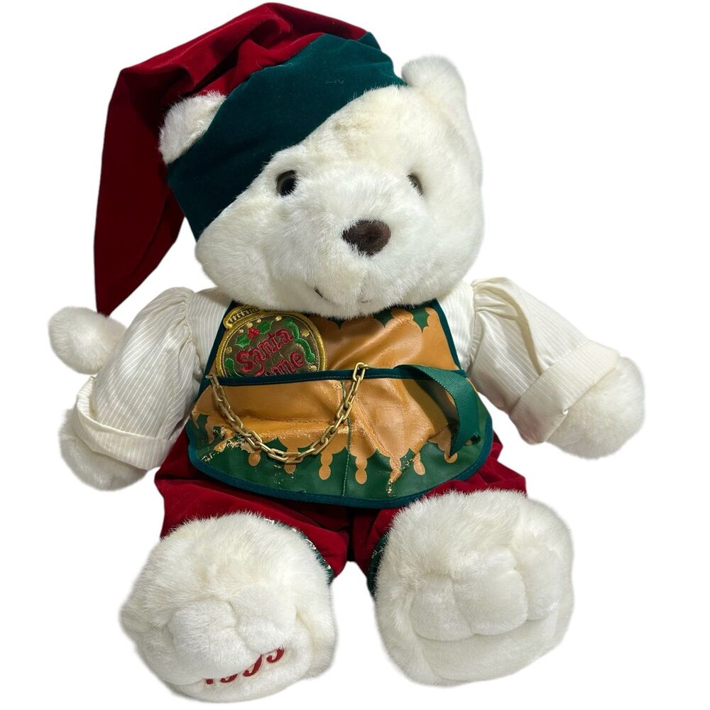 Vintage 1995 Kmart Christmas Santa Time Y2K Teddy Bear Holiday Decor